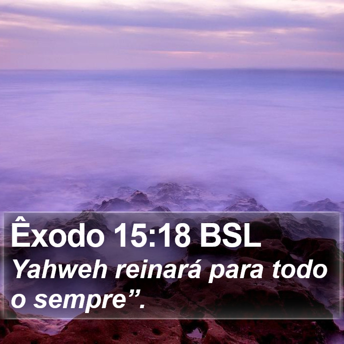 Êxodo 15:18 BSL Bible Study