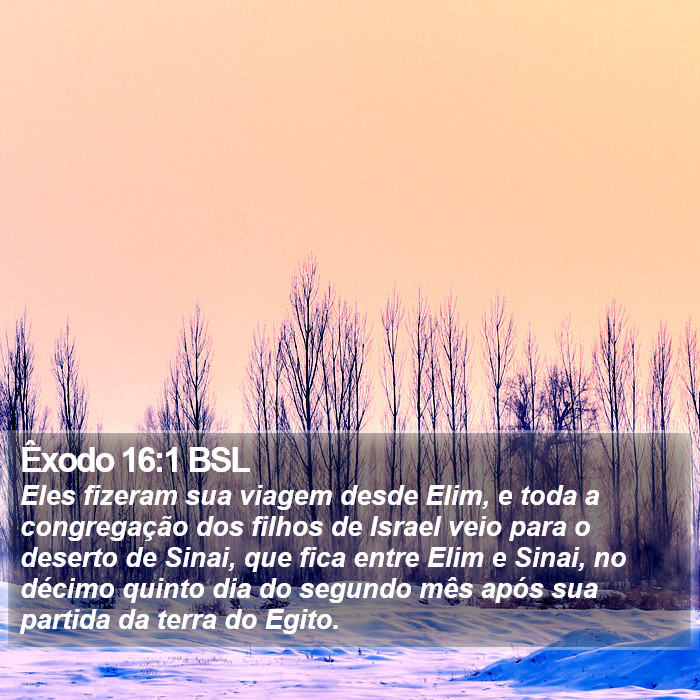 Êxodo 16:1 BSL Bible Study