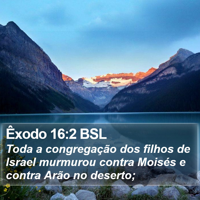Êxodo 16:2 BSL Bible Study