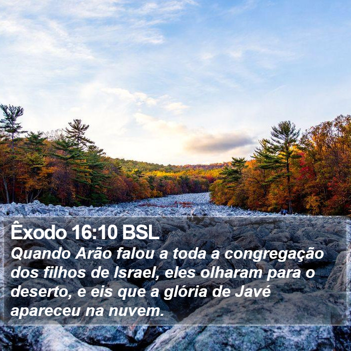 Êxodo 16:10 BSL Bible Study