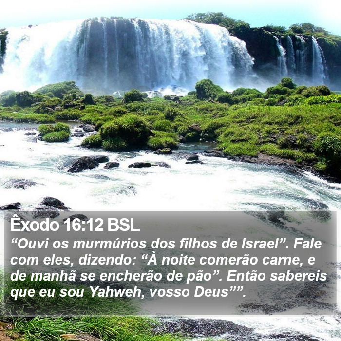 Êxodo 16:12 BSL Bible Study