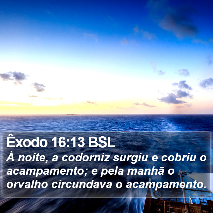 Êxodo 16:13 BSL Bible Study