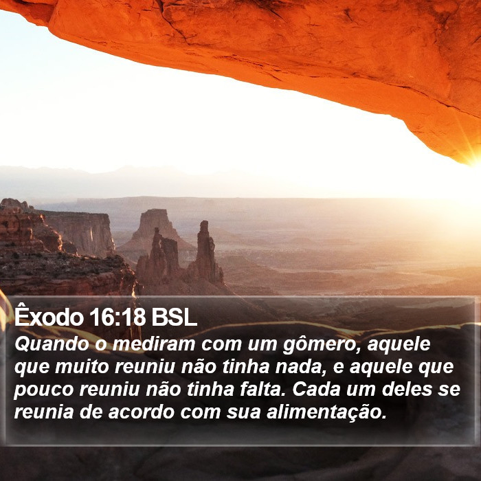 Êxodo 16:18 BSL Bible Study