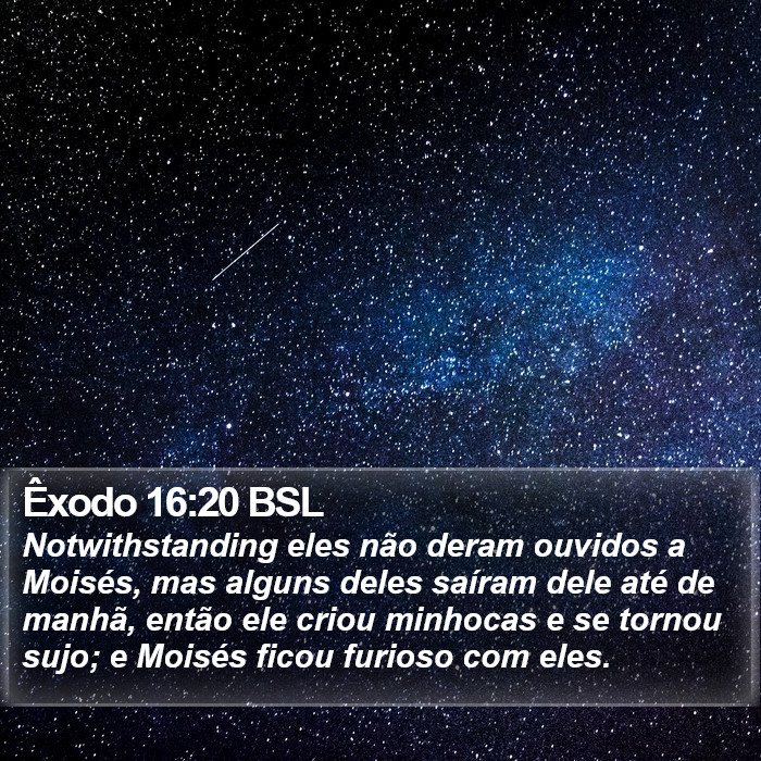 Êxodo 16:20 BSL Bible Study