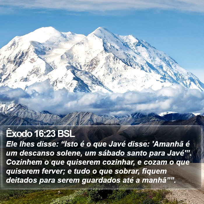 Êxodo 16:23 BSL Bible Study