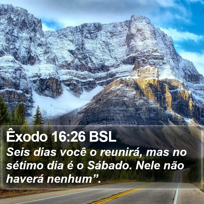 Êxodo 16:26 BSL Bible Study