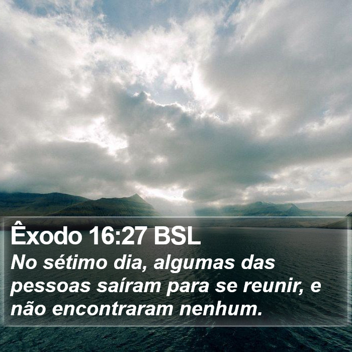 Êxodo 16:27 BSL Bible Study