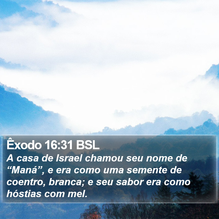 Êxodo 16:31 BSL Bible Study