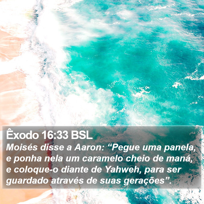 Êxodo 16:33 BSL Bible Study