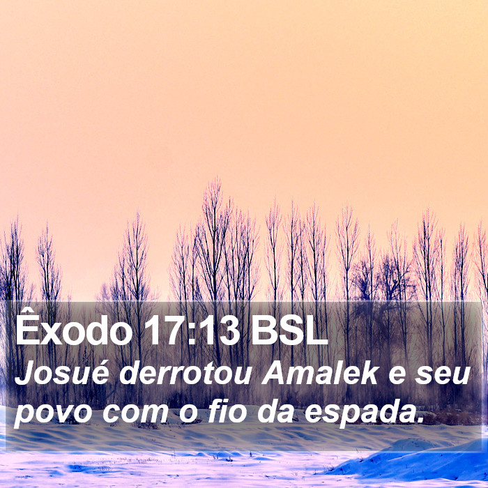 Êxodo 17:13 BSL Bible Study