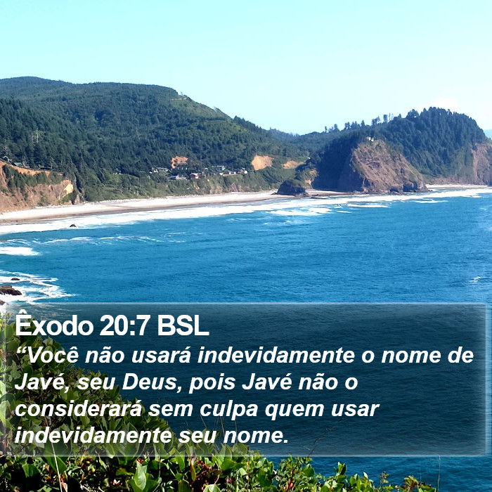 Êxodo 20:7 BSL Bible Study