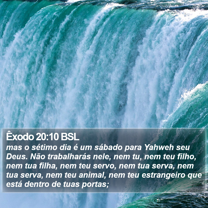 Êxodo 20:10 BSL Bible Study