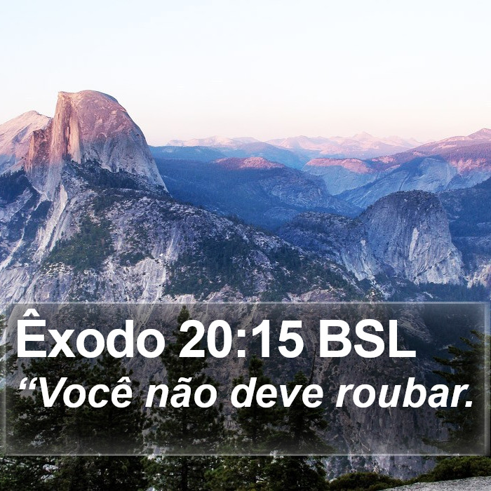 Êxodo 20:15 BSL Bible Study