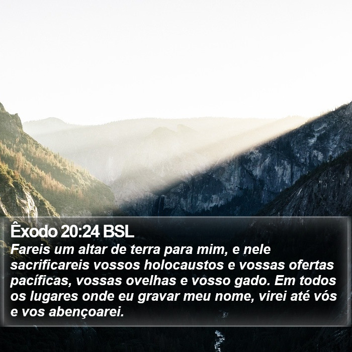 Êxodo 20:24 BSL Bible Study