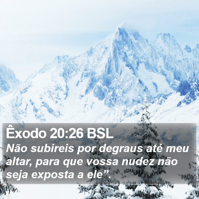 Êxodo 20:26 BSL Bible Study