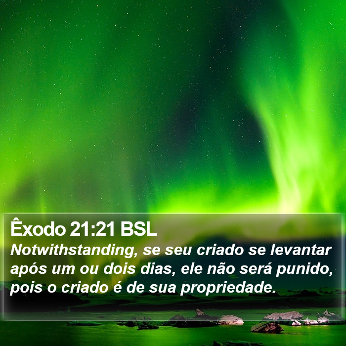 Êxodo 21:21 BSL Bible Study