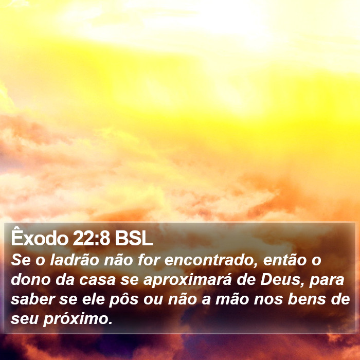 Êxodo 22:8 BSL Bible Study