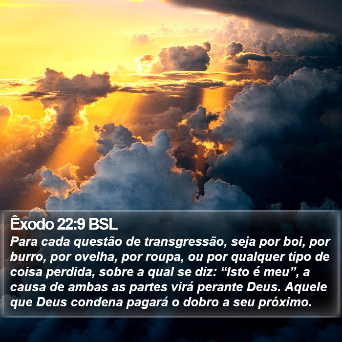 Êxodo 22:9 BSL Bible Study