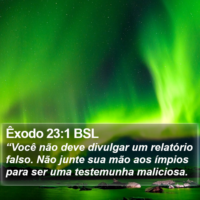 Êxodo 23:1 BSL Bible Study