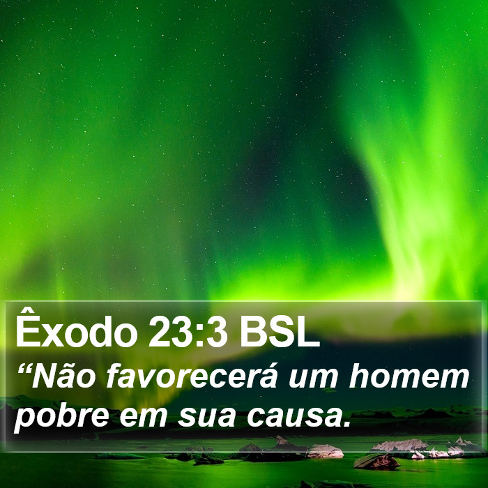 Êxodo 23:3 BSL Bible Study