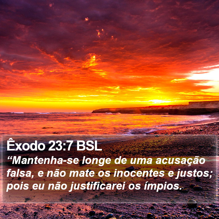 Êxodo 23:7 BSL Bible Study