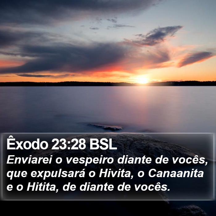 Êxodo 23:28 BSL Bible Study