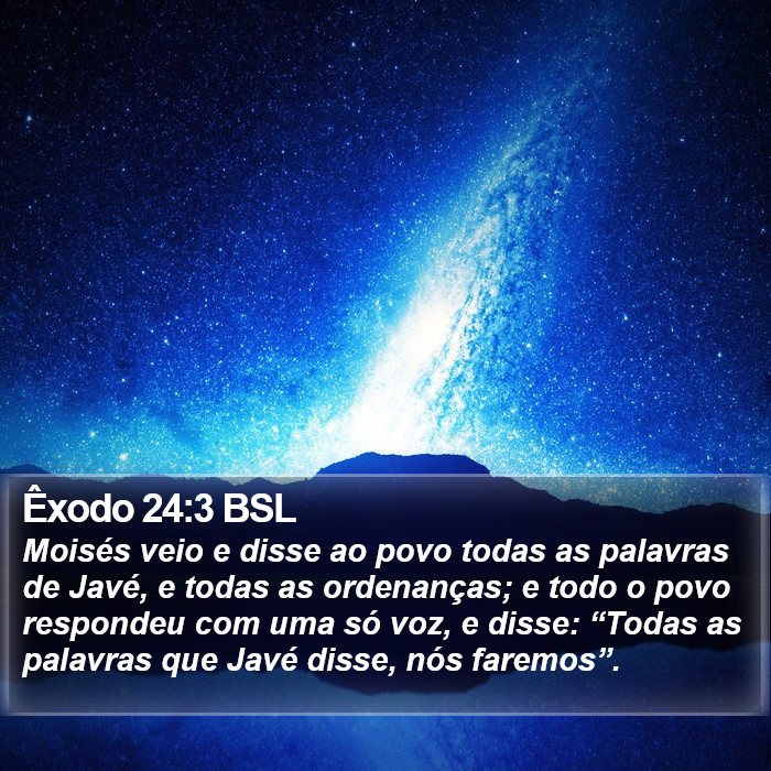 Êxodo 24:3 BSL Bible Study