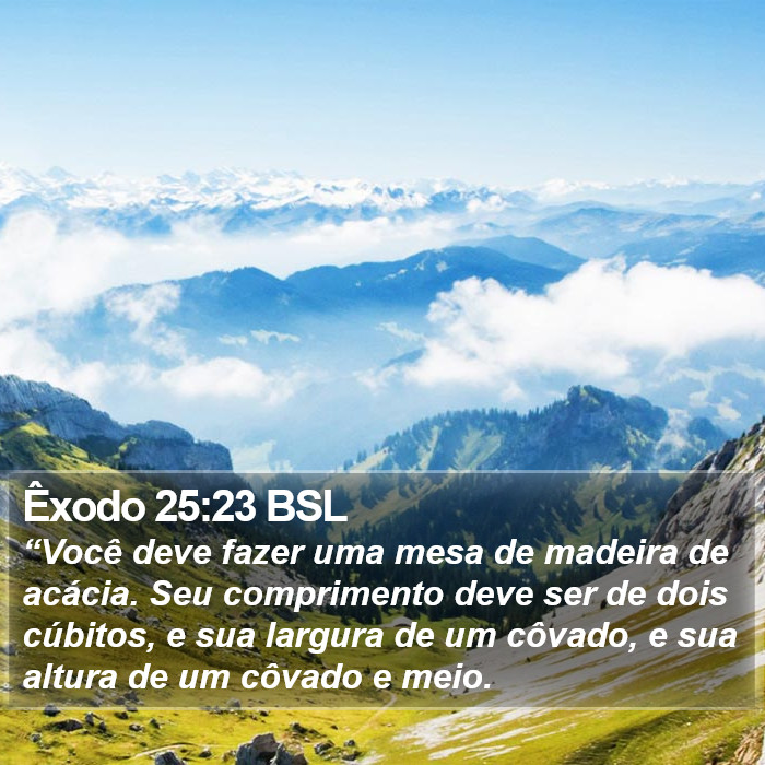 Êxodo 25:23 BSL Bible Study