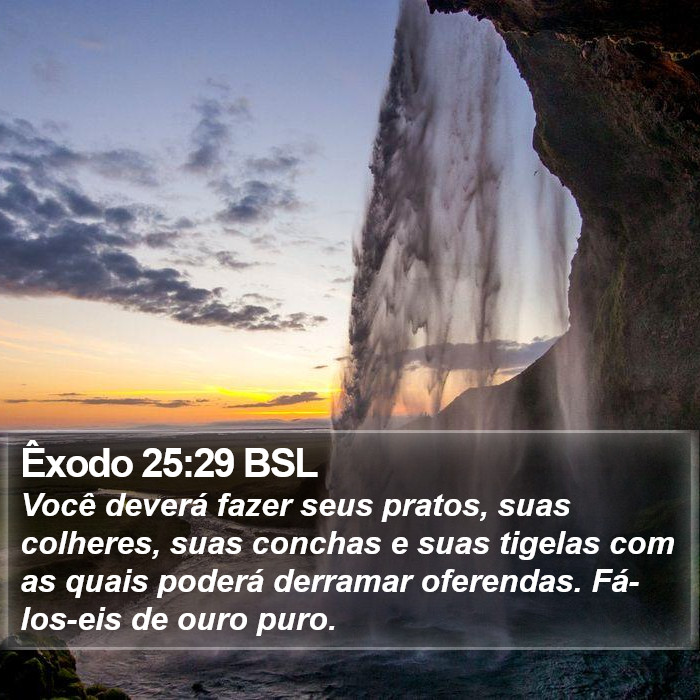 Êxodo 25:29 BSL Bible Study