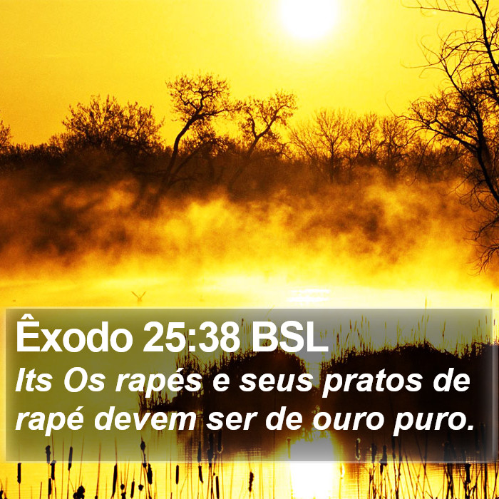 Êxodo 25:38 BSL Bible Study