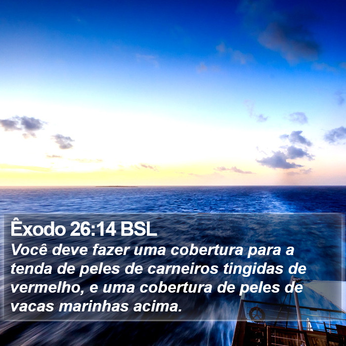 Êxodo 26:14 BSL Bible Study