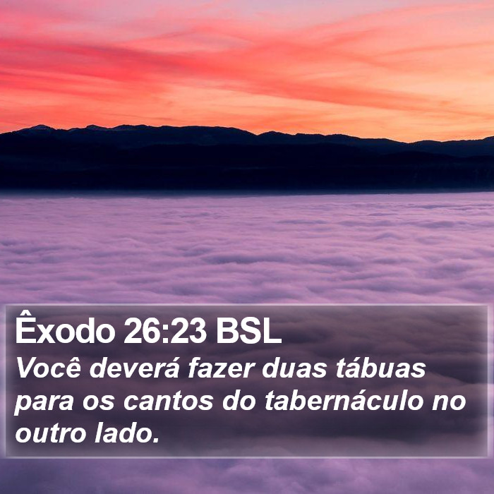 Êxodo 26:23 BSL Bible Study