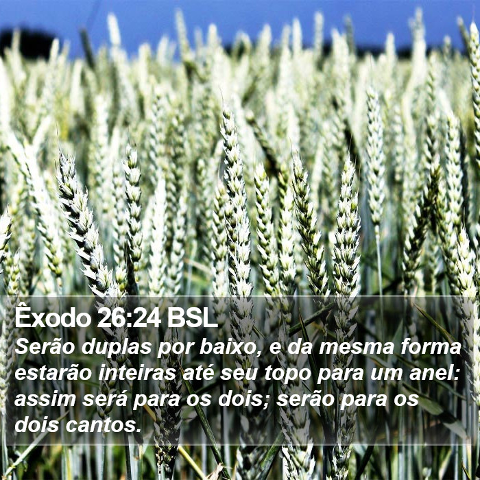 Êxodo 26:24 BSL Bible Study