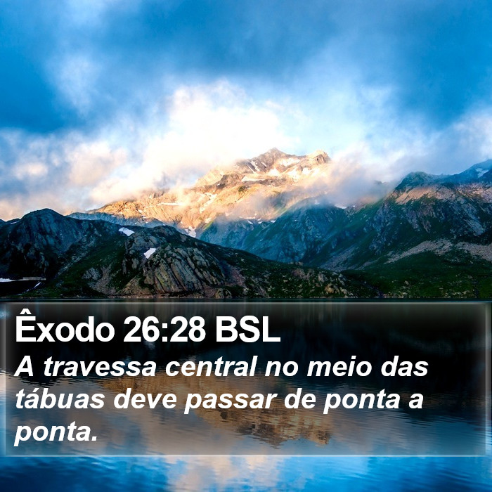 Êxodo 26:28 BSL Bible Study