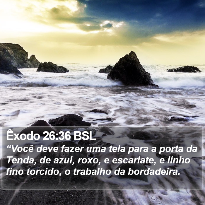 Êxodo 26:36 BSL Bible Study