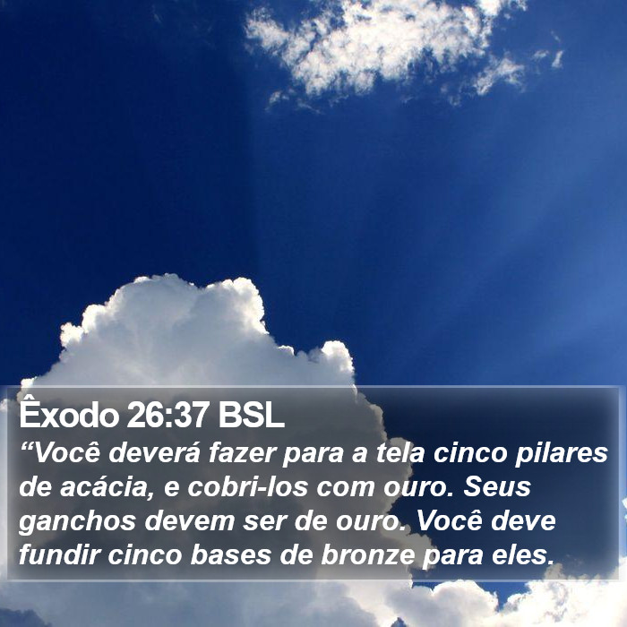 Êxodo 26:37 BSL Bible Study