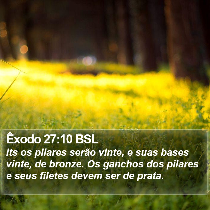 Êxodo 27:10 BSL Bible Study