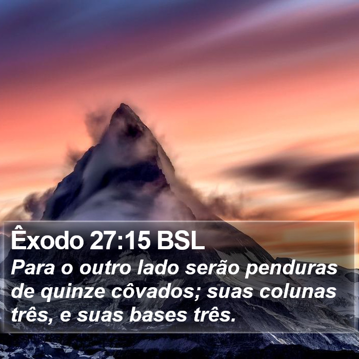 Êxodo 27:15 BSL Bible Study