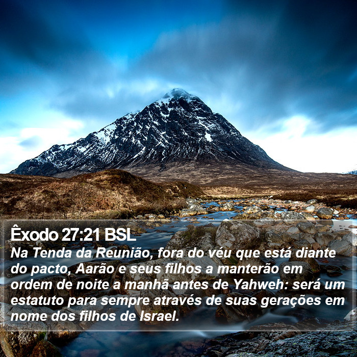 Êxodo 27:21 BSL Bible Study