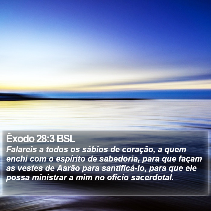 Êxodo 28:3 BSL Bible Study