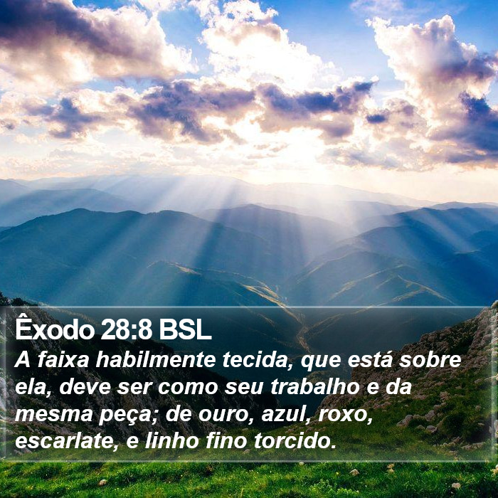 Êxodo 28:8 BSL Bible Study