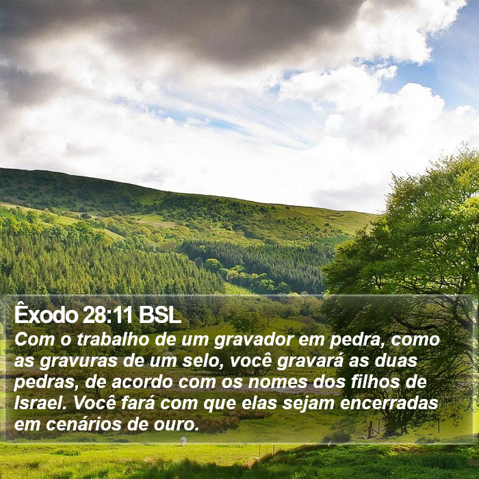 Êxodo 28:11 BSL Bible Study