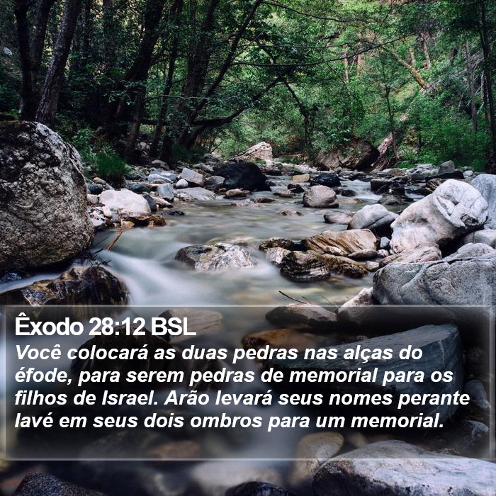Êxodo 28:12 BSL Bible Study