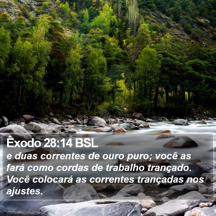 Êxodo 28:14 BSL Bible Study