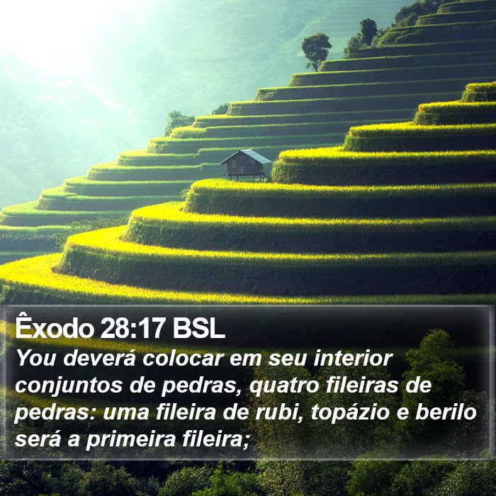 Êxodo 28:17 BSL Bible Study
