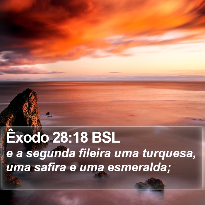 Êxodo 28:18 BSL Bible Study