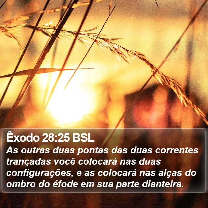 Êxodo 28:25 BSL Bible Study