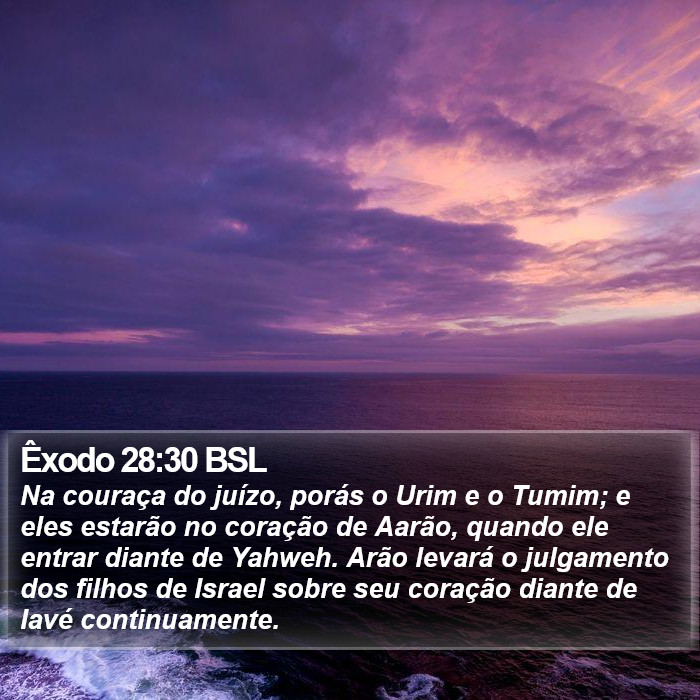 Êxodo 28:30 BSL Bible Study