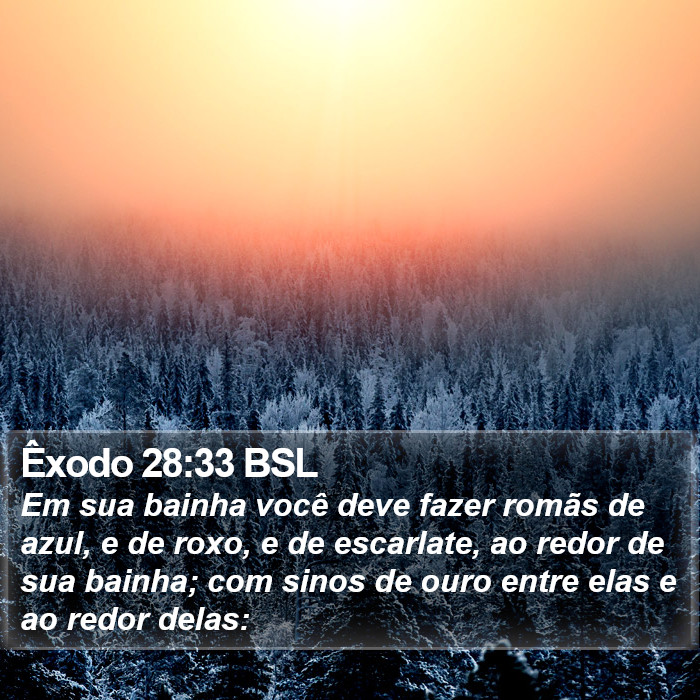 Êxodo 28:33 BSL Bible Study
