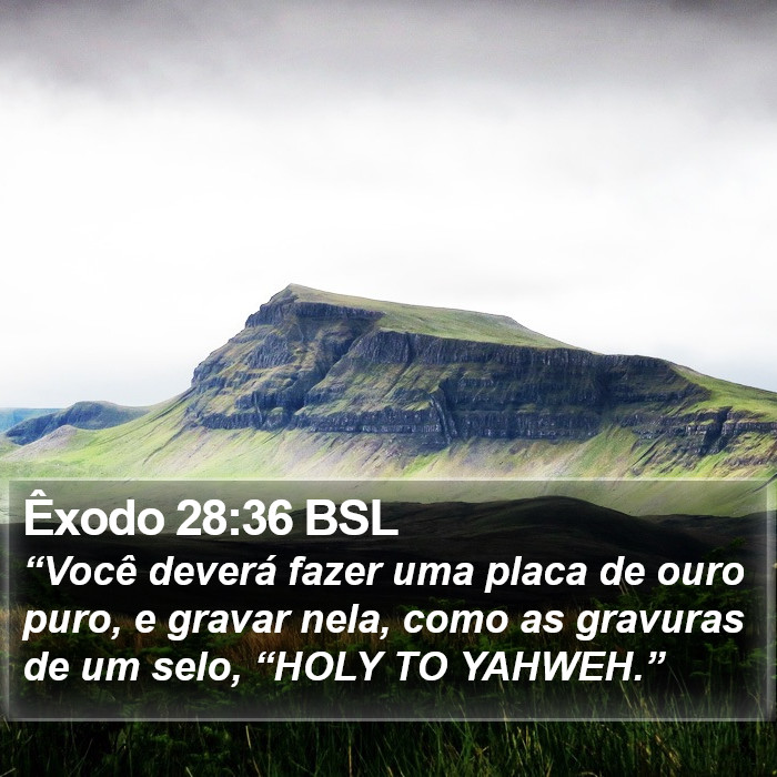 Êxodo 28:36 BSL Bible Study